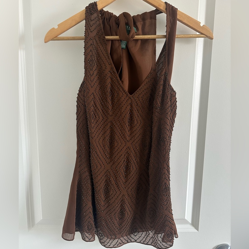 Lauren by Ralph Lauren Beaded Top